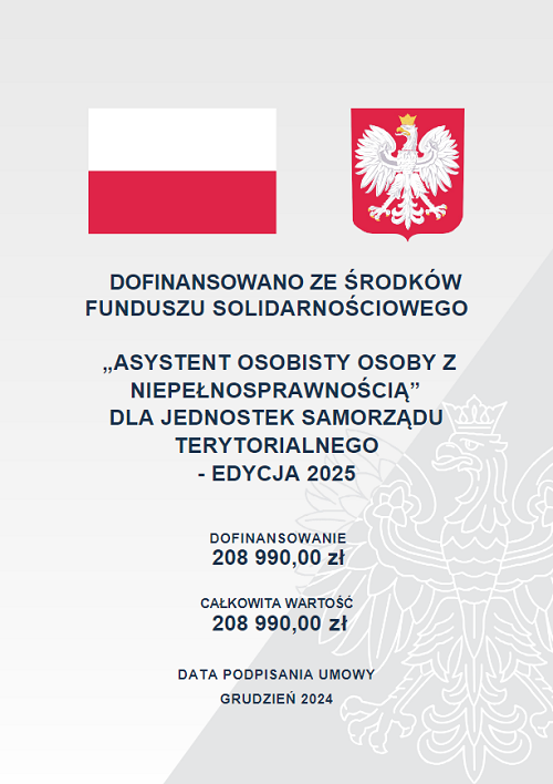 ASYSTENT OSOBISTY OSOBY Z NIEPEŁNOSPRAWNOŚCIĄ - edycja 2025