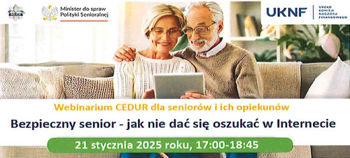 Bezpieczny senior - webinar 21 stycznia 2025